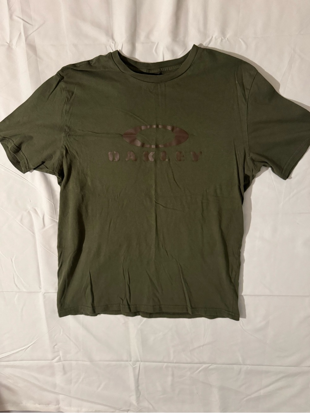 Oakley Men's Olive Green Logo Short Sleeve Tee